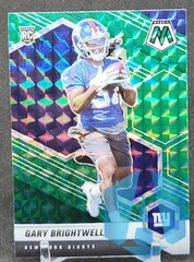2021 Panini Mosaic Gary Brightwell #377 Green Camo Rookie Giants